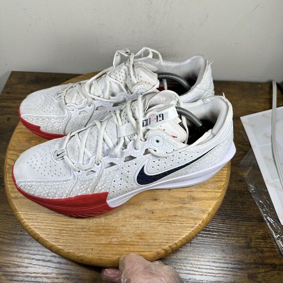 Nike GT Cut 2 Shoes Mens Size 11.5 White Red DV2913-103 Basketball Sneakers Low main image 8